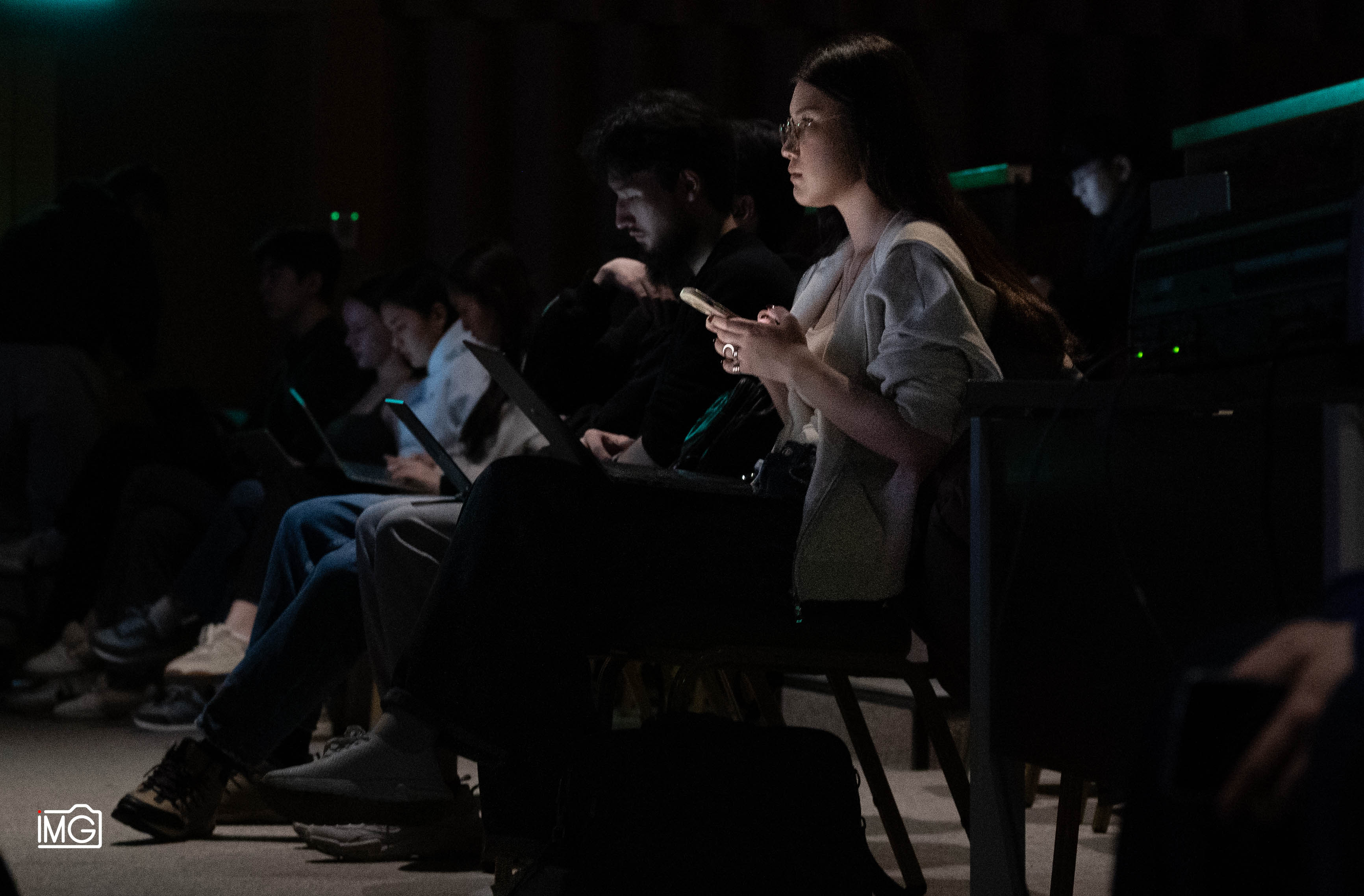 Participants discussing an idea